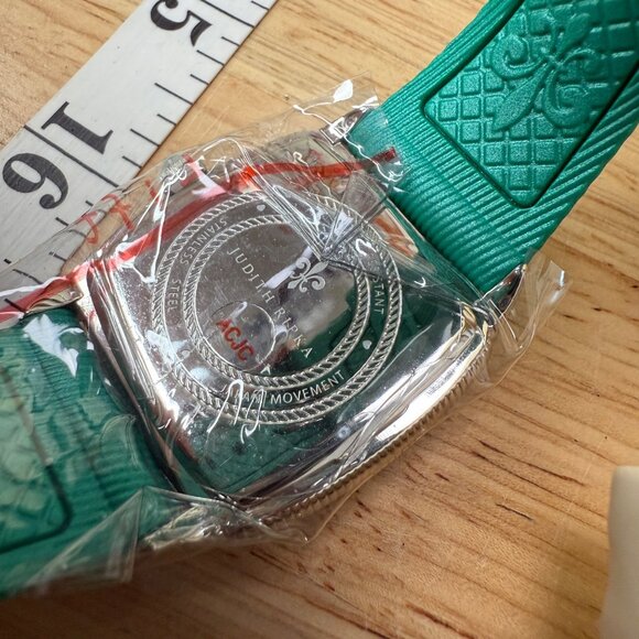 Judith Ripka Womens Watch With Mother-Of-Pearl Face Turquoise Silicone Band NIB - Picture 15 of 16